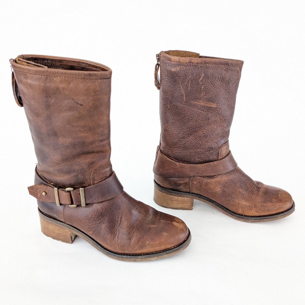 Fabianelli Leather Zip Up Boots Euro Size 36